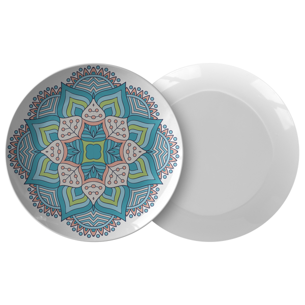 Adele Mandala Designer Plate 10 Inch - Microwave, Dishwasher Safe - Mind Body Spirit