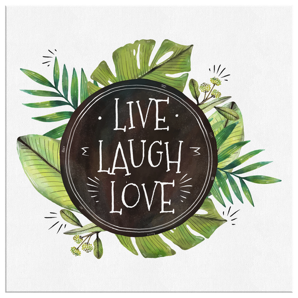 Live Laugh Love Custom Design Gallery Quality Canvas Square Wall Art 4 Sizes