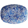 Vintage Blue and White Paisley Pattern ThermoSāf® Polymer 10x14