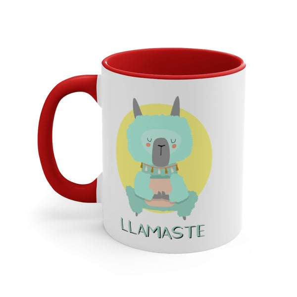 Llamaste Cute Llama Ceramic Coffee Mugs With Color Glazed Interior In 5 Colors 11 oz