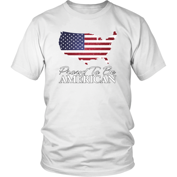 Proud To Be American Flag United States Unisex T-Shirt Cotton Tee