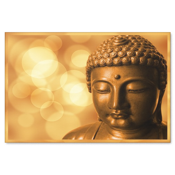 Golden Buddha Canvas Wall Art - Wonderful Expression of Faith in 4 Sizes - Mind Body Spirit