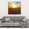 Red Poppies at Sunset Canvas Wall Art - Beautiful Fine Art - 4 Sizes - Mind Body Spirit
