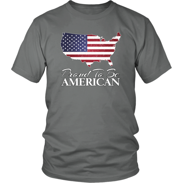 Proud To Be American Flag United States Unisex T-Shirt Cotton Tee