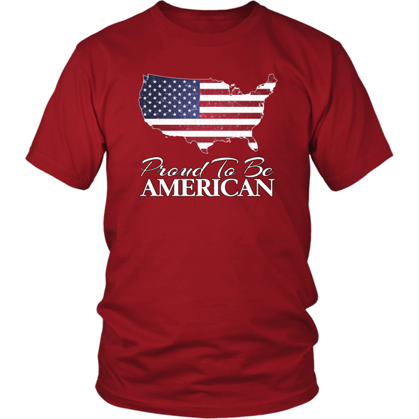 Proud To Be American Flag United States Unisex T-Shirt Cotton Tee