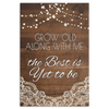 Grow Old With Me Wood, Lace and Lights Canvas Wall Art, Multiple Sizes - Mind Body Spirit