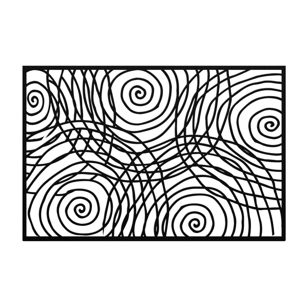 Simple Spirals Die-Cut Metal Panel