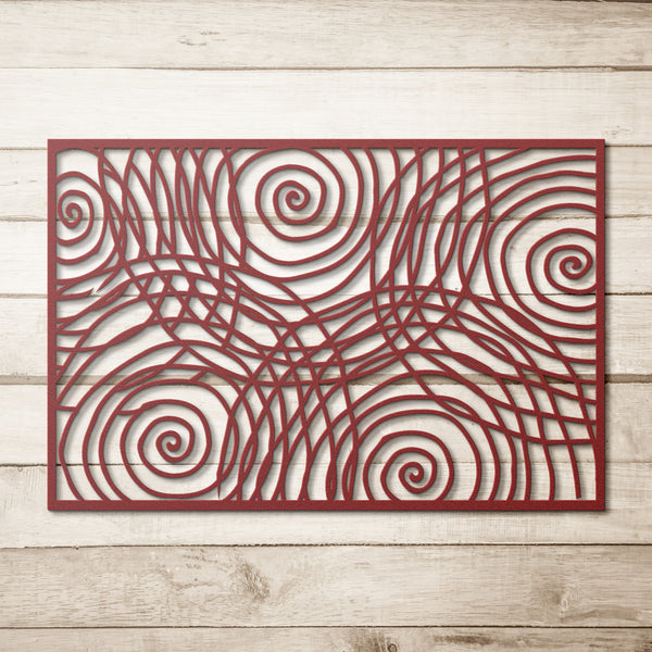 Simple Spirals Die-Cut Metal Panel