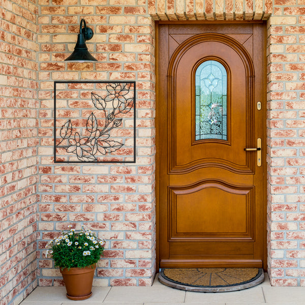 Six Petal Flowers Metal Wall Decor Wall Art Floral Wall Decoration