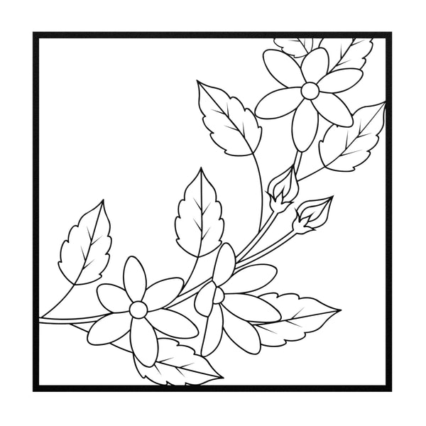 Six Petal Flowers Metal Wall Decor Wall Art Floral Wall Decoration