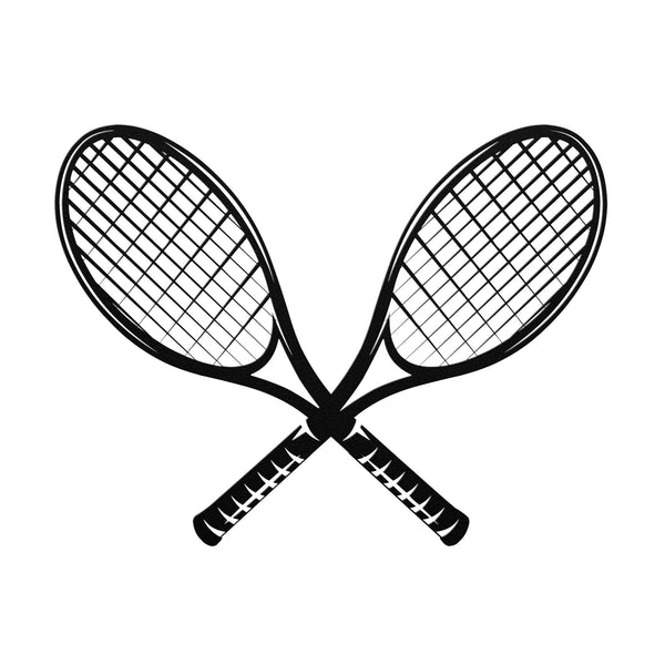 Tennis Racquets Crossed Custom Metal Wall Decor Wall Art Tropical Plant Wall Decoration