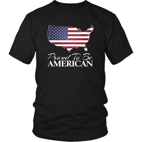 Proud To Be American Flag United States Unisex T-Shirt Cotton Tee