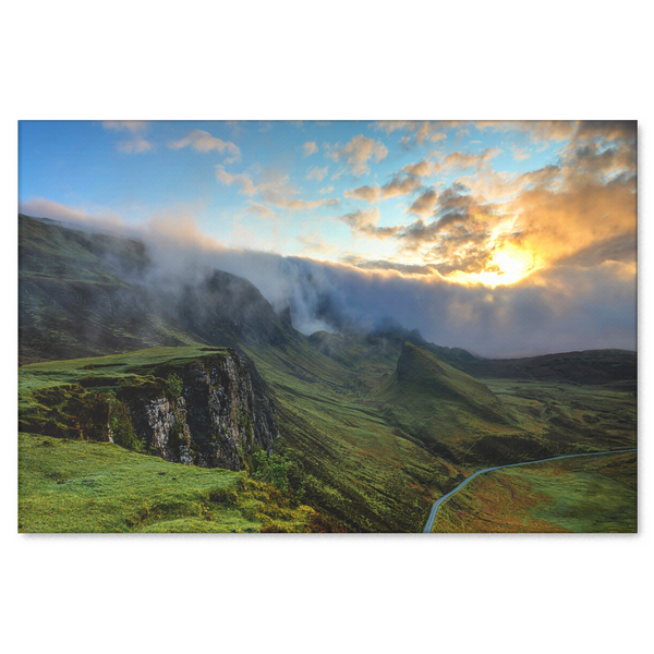 Highlands and Valley With Mist Canvas Wall Art - Rectangle in 4 Sizes - Mind Body Spirit