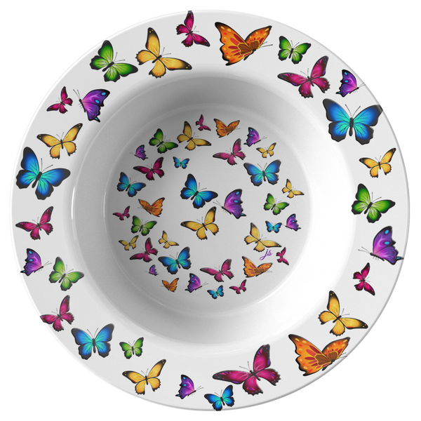 Butterfly Circle Designer Bowl 8.5 Inches Microwave, Dishwasher Safe - Mind Body Spirit