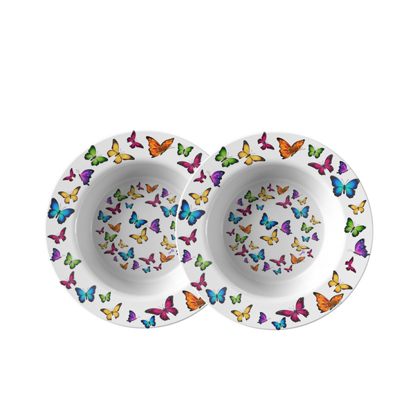 Butterfly Circle Designer Bowl 8.5 Inches Microwave, Dishwasher Safe - Mind Body Spirit