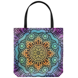 'Hesper' Mandala Floral Custom Design Tote Bag 18 x 18 - Mind Body Spirit