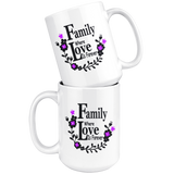 Family Where Love is Forever Large 15 oz Mug - Mind Body Spirit