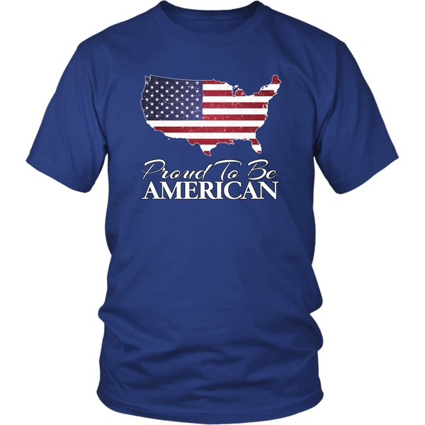 Proud To Be American Flag United States Unisex T-Shirt Cotton Tee