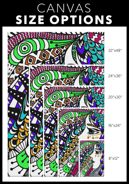 Boho Spirited Soul Designer Canvas Wall Art - Mind Body Spirit