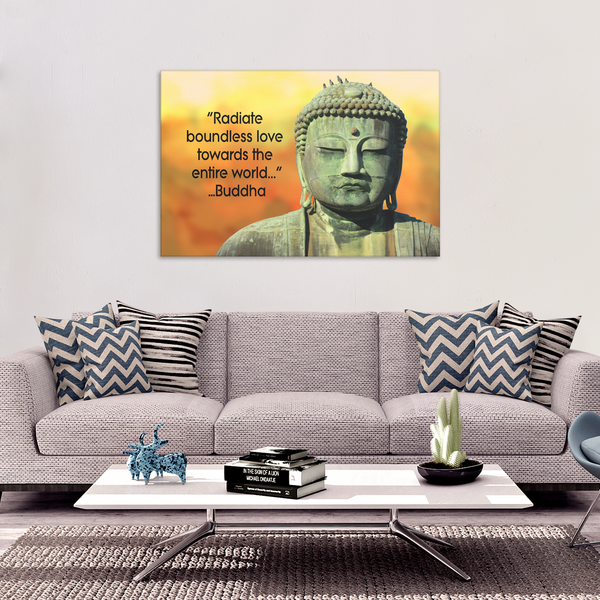 Radiate Boundless Love Buddha Quote Canvas Wall Art - Available in 4 Sizes - Mind Body Spirit