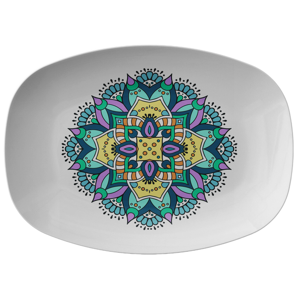 Lovely Della Mandala Designer Platter - Microwave Dishwasher Safe - Mind Body Spirit