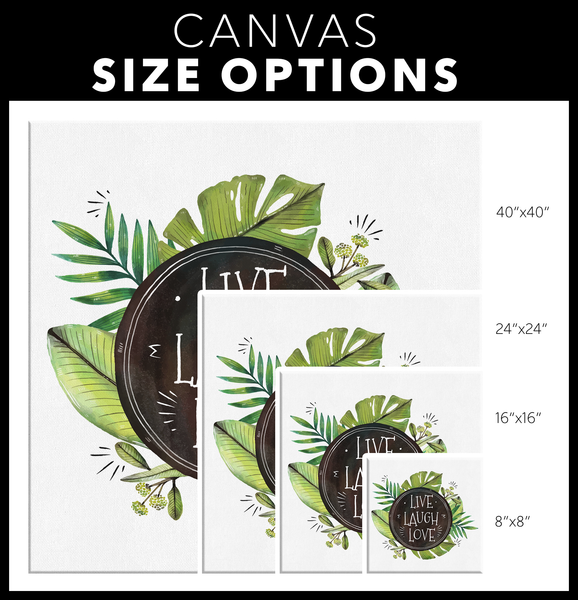 Live Laugh Love Custom Design Gallery Quality Canvas Square Wall Art 4 Sizes