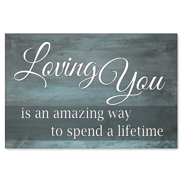 Loving You Wood Look Canvas Wall Art in Multiple Sizes - Mind Body Spirit