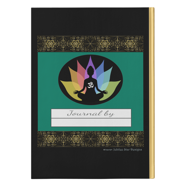 Just Breathe Buddha Om Lotus Hardcover Journal in 2 Sizes - Mind Body Spirit