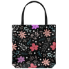'Andi' Folk Flowers Custom Design Tote Bag 18 x 18 - Mind Body Spirit