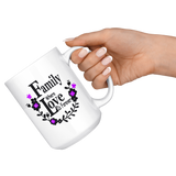 Family Where Love is Forever Large 15 oz Mug - Mind Body Spirit