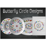 Butterfly Circle Designer Serving Platter Microwave and Dishwasher Safe - Mind Body Spirit