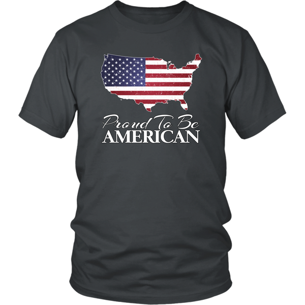 Proud To Be American Flag United States Unisex T-Shirt Cotton Tee