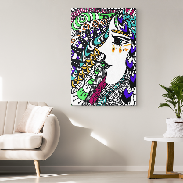 Boho Spirited Soul Designer Canvas Wall Art - Mind Body Spirit