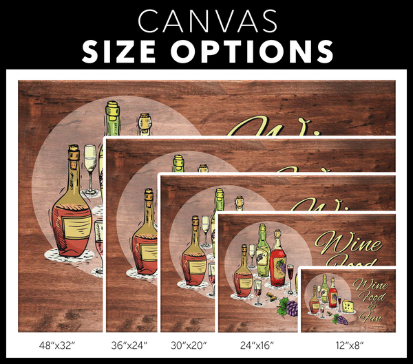 Relaxing Food and Fun Wood Look Designer Canvas Wall Art - Mind Body Spirit