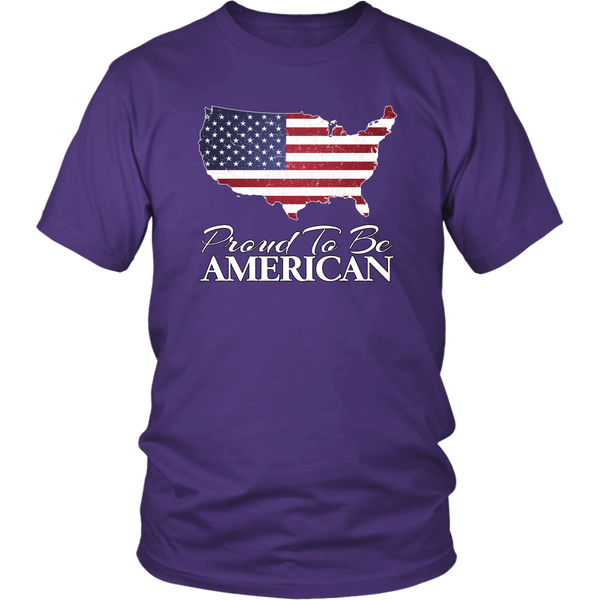 Proud To Be American Flag United States Unisex T-Shirt Cotton Tee