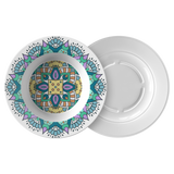 Lovely Della Mandala Designer Bowl 8.5 Inches - Microwave, Dishwasher Safe - Mind Body Spirit