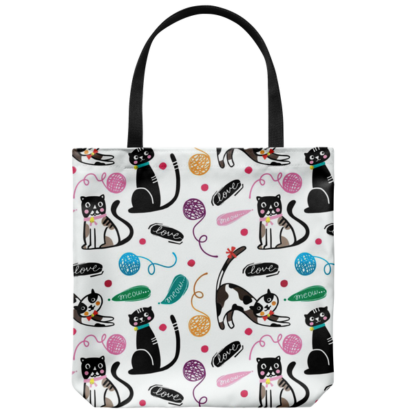 Kitty Love Custom Design Tote Bag 18 x 18 - Mind Body Spirit