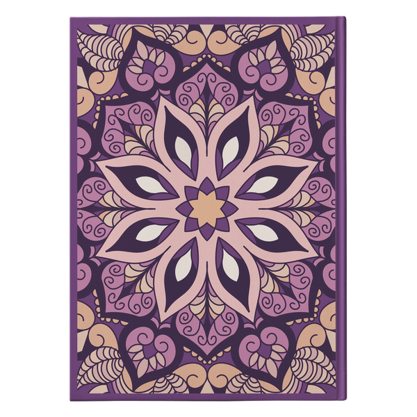 Gorgeous "Grace" Mandala Flower Hardcover Lined Journal in 2 Sizes - Mind Body Spirit