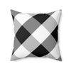 Gingham Black And White Check Spun Polyester Square Pillow in 4 Sizes, Home Decor, Throw Pillow