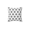 Gray White Polka Dot Reverse Pattern Spun Polyester Square Pillow in 4 Sizes, Home Decor, Throw Pillow