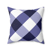 Gingham Blueberry And White Check Spun Polyester Square Pillow in 4 Sizes, Home Decor, Throw Pillow