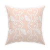 Curvy White Vine on Blush Pink Broadcloth Pillow 4 Sizes Square and 1 Lumbar Size, Home Decor, Pillows, Throw Pillow