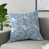 Curvy White Vine on Soft Blue Broadcloth Pillow 4 Sizes Square and 1 Lumbar Size, Home Decor, Pillows, Throw Pillow