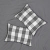 Gingham Blueberry And White Check Spun Polyester Lumbar Pillow 20 x 14, Home Decor, Throw Pillow Lumbar Pillow