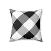 Gingham Black And White Check Spun Polyester Square Pillow in 4 Sizes, Home Decor, Throw Pillow