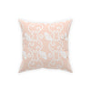 Curvy White Vine on Blush Pink Broadcloth Pillow 4 Sizes Square and 1 Lumbar Size, Home Decor, Pillows, Throw Pillow