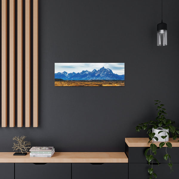 Grand Teton National Park Canvas Wall Art Gallery Wrap 36" x 12"