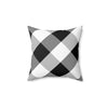 Gingham Black And White Check Spun Polyester Square Pillow in 4 Sizes, Home Decor, Throw Pillow