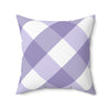 Gingham Lavender And White Check Spun Polyester Square Pillow in 4 Sizes, Home Decor, Throw Pillow