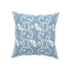 Curvy White Vine on Soft Blue Broadcloth Pillow 4 Sizes Square and 1 Lumbar Size, Home Decor, Pillows, Throw Pillow